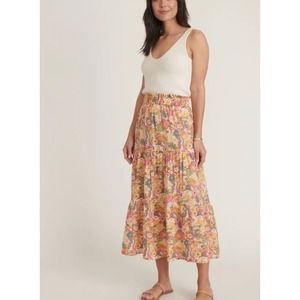 Marine Layer Corinne Maxi Skirt in Groovy Print